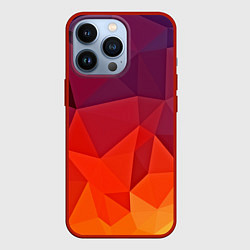 Чехол для iPhone 13 Pro Geometric, цвет: 3D-красный