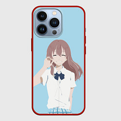 Чехол для iPhone 13 Pro Форма голоса Koe no katachi 2, цвет: 3D-красный