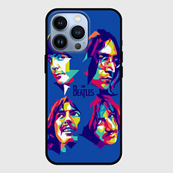 Чехол для iPhone 13 Pro The Beatles: Faces, цвет: 3D-черный