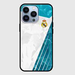 Чехол для iPhone 13 Pro FC Real Madrid: Abstract, цвет: 3D-черный