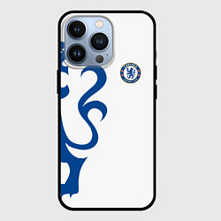 Чехол для iPhone 13 Pro FC Chelsea: White Lion, цвет: 3D-черный