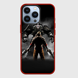 Чехол для iPhone 13 Pro Wolfenstein Battle, цвет: 3D-красный
