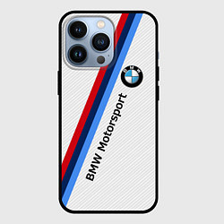 Чехол iPhone 13 Pro BMW Motorsport: White Carbon