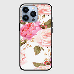 Чехол для iPhone 13 Pro Spring Flowers, цвет: 3D-черный