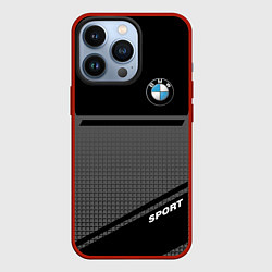 Чехол для iPhone 13 Pro BMW SPORT БМВ СПОРТ, цвет: 3D-красный