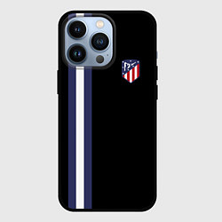Чехол для iPhone 13 Pro FC Atletico Madrid: Blue Line, цвет: 3D-черный