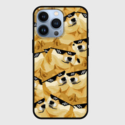Чехол для iPhone 13 Pro Doge: Deal with it, цвет: 3D-черный