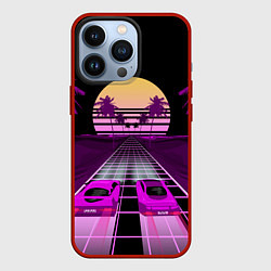 Чехол для iPhone 13 Pro Digital Race, цвет: 3D-красный