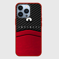 Чехол для iPhone 13 Pro Infiniti: Red Carbon, цвет: 3D-красный