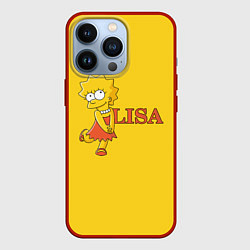 Чехол для iPhone 13 Pro Lisa Simpson, цвет: 3D-красный