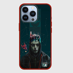 Чехол для iPhone 13 Pro Mr. Robot, цвет: 3D-красный