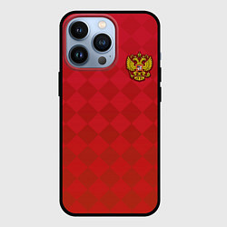 Чехол для iPhone 13 Pro Форма сборной России, цвет: 3D-черный