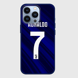 Чехол для iPhone 13 Pro Ronaldo 7: Blue Sport, цвет: 3D-тёмно-синий