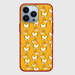 Чехол для iPhone 13 Pro Маленькие Корги, цвет: 3D-красный