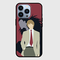 Чехол для iPhone 13 Pro Тетрадь смерти - Лайт и Рюк, цвет: 3D-черный