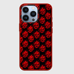 Чехол для iPhone 13 Pro Cyberpunk 2077: Samurai Pattern, цвет: 3D-красный