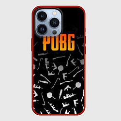 Чехол для iPhone 13 Pro PUBG Master, цвет: 3D-красный