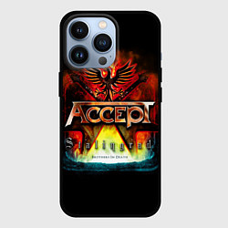 Чехол для iPhone 13 Pro Accept: Flame Eagle, цвет: 3D-черный