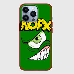 Чехол для iPhone 13 Pro NOFX Face, цвет: 3D-красный