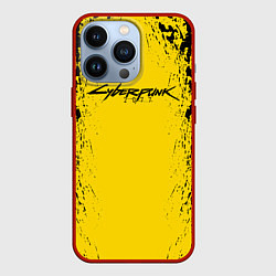 Чехол для iPhone 13 Pro Cyberpunk 2077 Samurai logo, цвет: 3D-красный