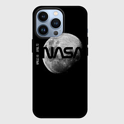 Чехол для iPhone 13 Pro NASA Apollo 16, цвет: 3D-черный