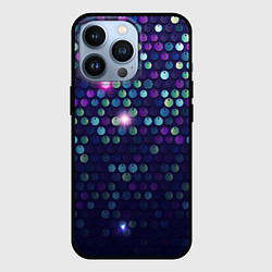 Чехол для iPhone 13 Pro Блестки диско, цвет: 3D-черный