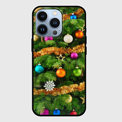 Чехол для iPhone 13 Pro Живая новогодняя ёлка, цвет: 3D-черный