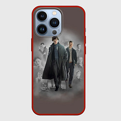 Чехол для iPhone 13 Pro Sherlock, цвет: 3D-красный