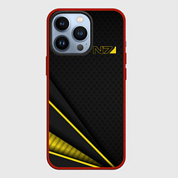 Чехол для iPhone 13 Pro Mass Effect N7, цвет: 3D-красный