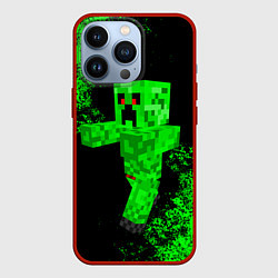 Чехол для iPhone 13 Pro MINECRAFT, цвет: 3D-красный
