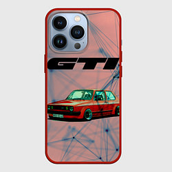Чехол для iPhone 13 Pro Volkswagen, цвет: 3D-красный