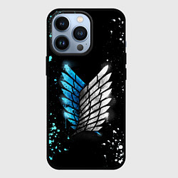 Чехол для iPhone 13 Pro Атака титанов, цвет: 3D-черный