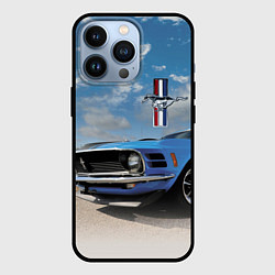 Чехол для iPhone 13 Pro Mustang, цвет: 3D-черный