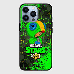 Чехол для iPhone 13 Pro BRAWL STARS LEON, цвет: 3D-черный