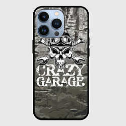 Чехол для iPhone 13 Pro Crazy garage, цвет: 3D-черный