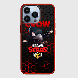 Чехол для iPhone 13 Pro BRAWL STARS CROW, цвет: 3D-красный