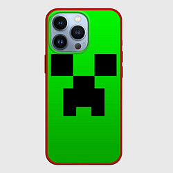 Чехол для iPhone 13 Pro MINECRAFT, цвет: 3D-красный