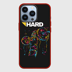 Чехол для iPhone 13 Pro Train hard, цвет: 3D-красный