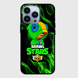 Чехол для iPhone 13 Pro BRAWL STARS LEON, цвет: 3D-черный