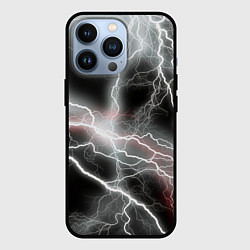 Чехол для iPhone 13 Pro Молния, цвет: 3D-черный