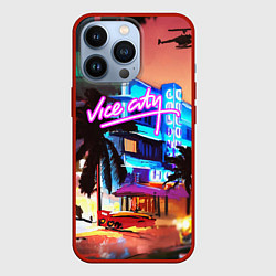 Чехол для iPhone 13 Pro GTA: VICE CITY, цвет: 3D-красный