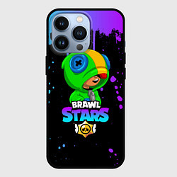 Чехол для iPhone 13 Pro BRAWL STARS LEON, цвет: 3D-черный