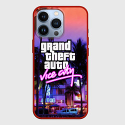 Чехол для iPhone 13 Pro Grand Theft Auto Vice City, цвет: 3D-красный