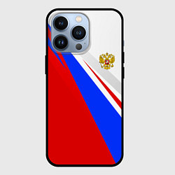 Чехол для iPhone 13 Pro Россия, цвет: 3D-черный