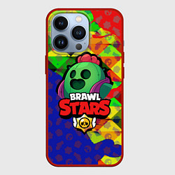 Чехол для iPhone 13 Pro BRAWL STARS SPIKE, цвет: 3D-красный