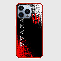 Чехол для iPhone 13 Pro THE WITCHER, цвет: 3D-красный