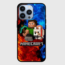 Чехол для iPhone 13 Pro MINECRAFT, цвет: 3D-черный