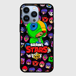 Чехол для iPhone 13 Pro BRAWL STARS LEON, цвет: 3D-черный