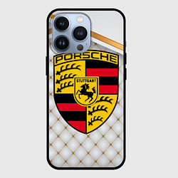 Чехол для iPhone 13 Pro PORSCHE, цвет: 3D-черный