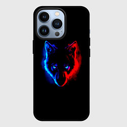 Чехол для iPhone 13 Pro Волк, цвет: 3D-черный